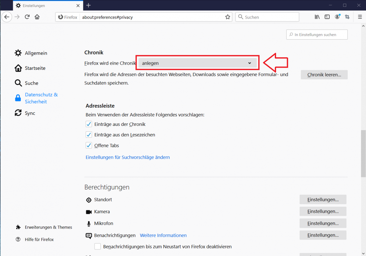 SchrittfürSchrittAnleitung DatenschutzEinstellungen bei Firefox anpassen Datenschutz